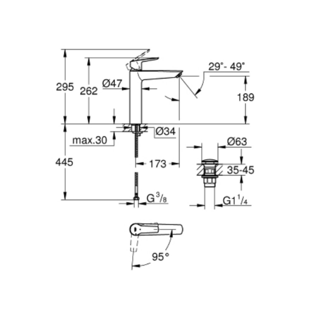 Vòi chậu Start XL-size GROHE 241652433