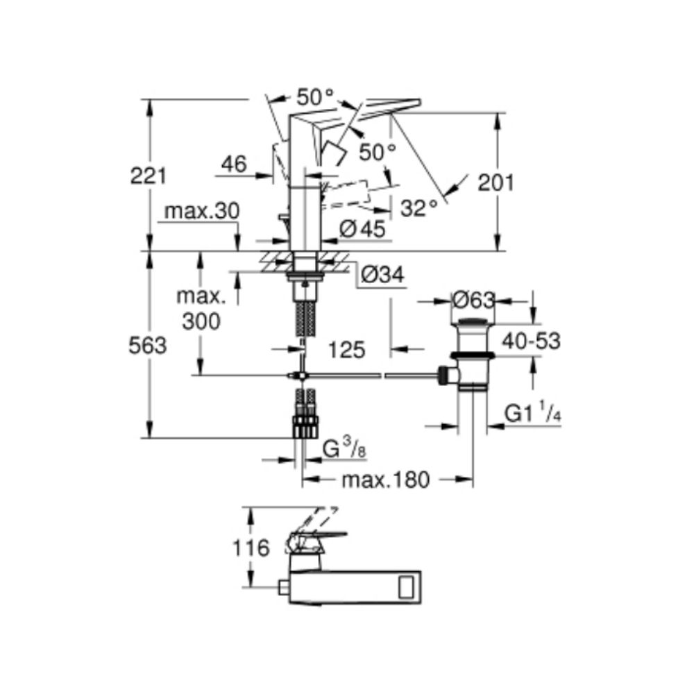 Vòi chậu Allure Brilliant L-size GROHE 24344000