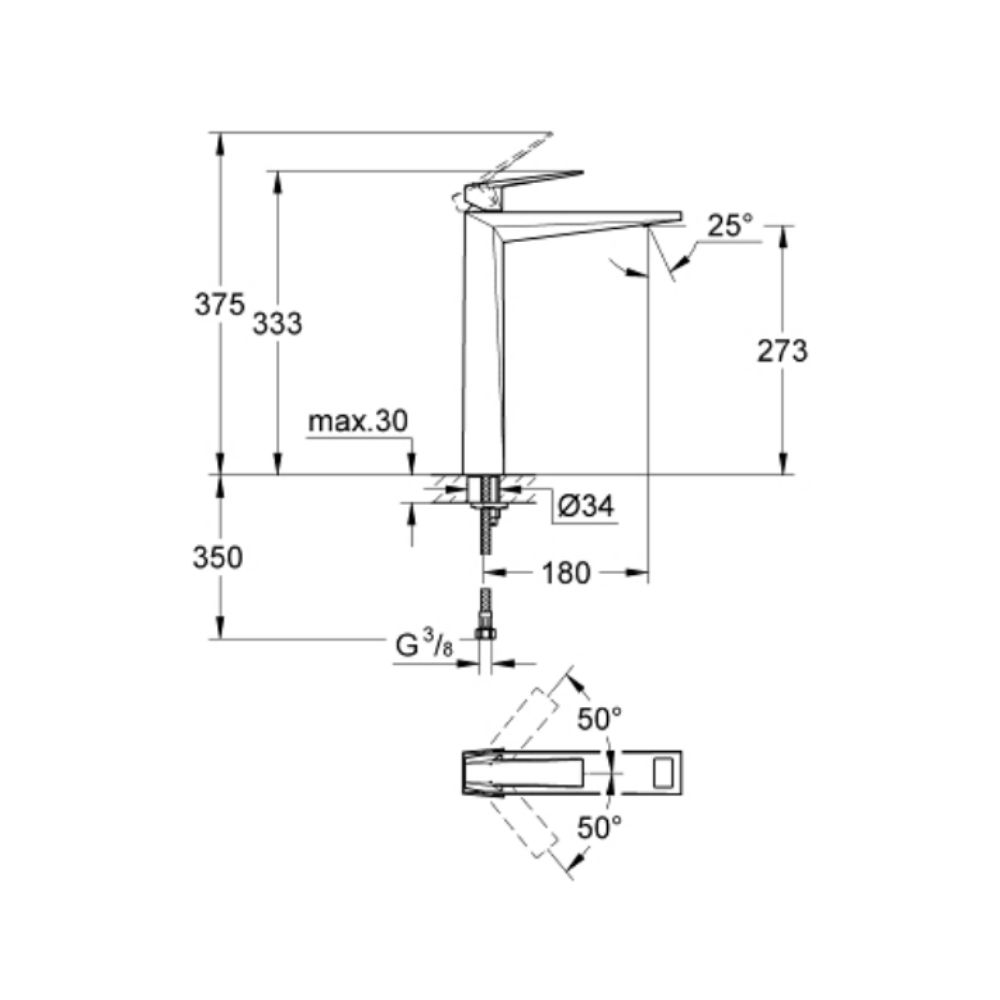 Vòi chậu Allure Brilliant XL-size GROHE 24346000