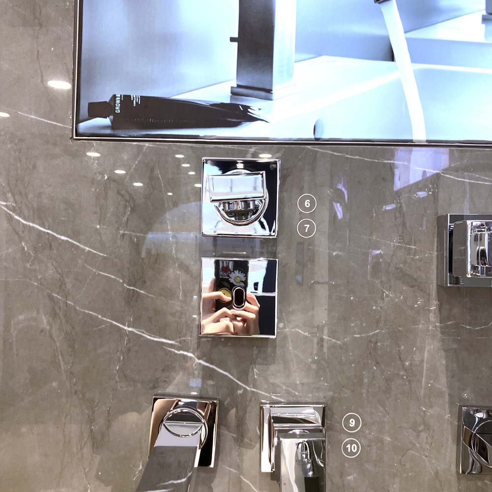 Vòi chậu cảm ứng gắn tường dùng pin Eurocube E GROHE 36442000