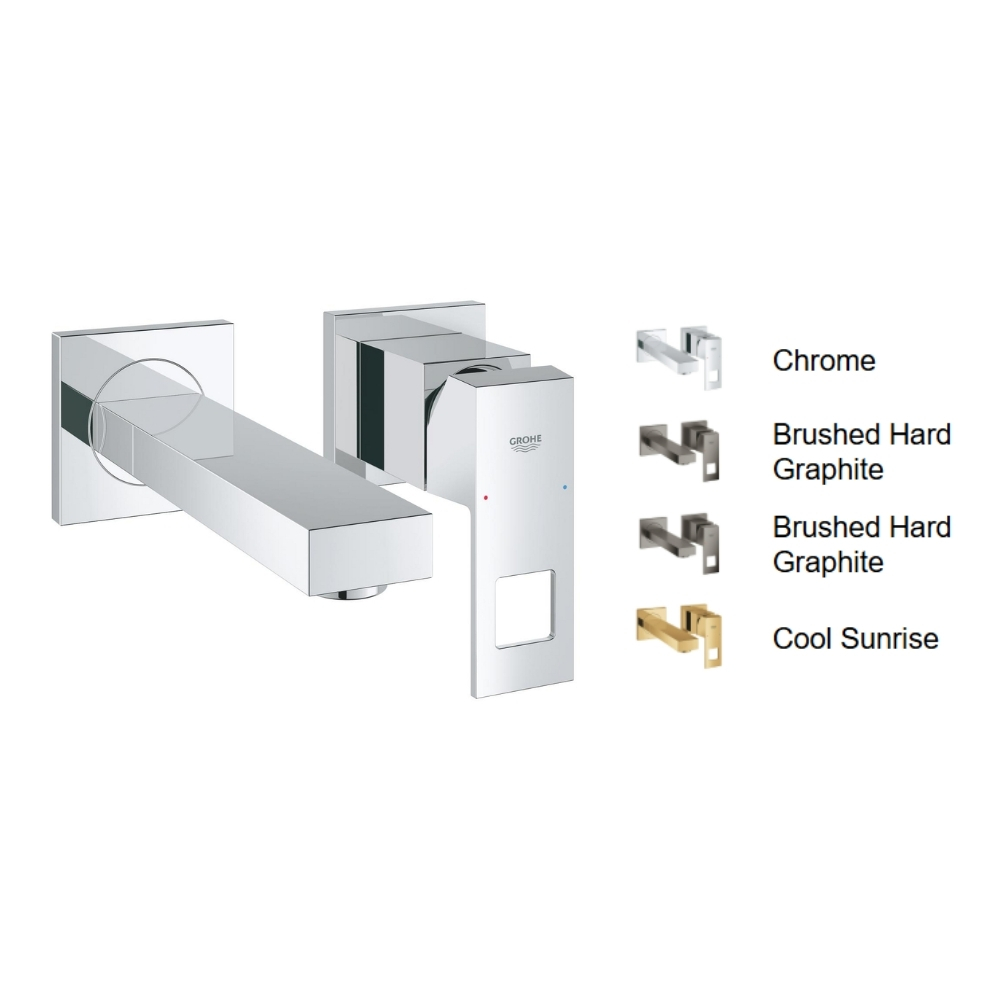 Vòi chậu nóng lạnh gắn tường 2 lỗ Eurocube GROHE 19895000