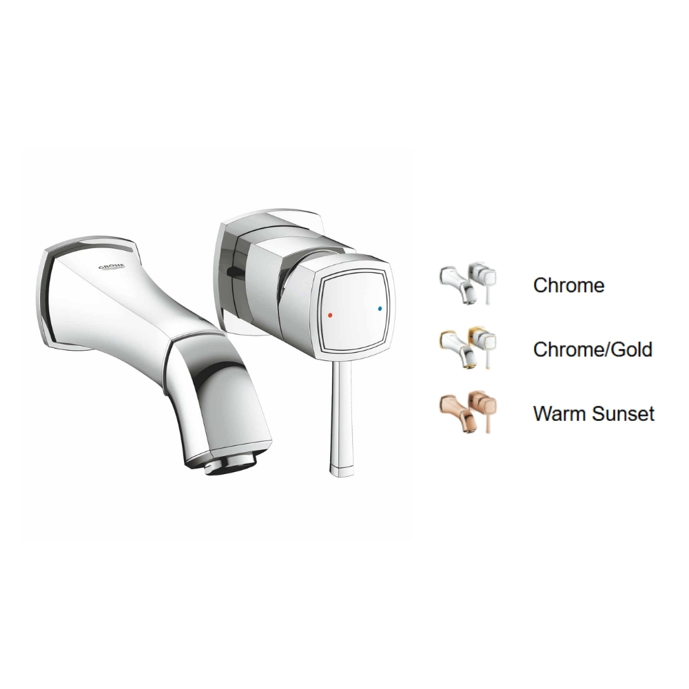 Vòi chậu nóng lạnh gắn tường 2 lỗ Grandera GROHE 19929000