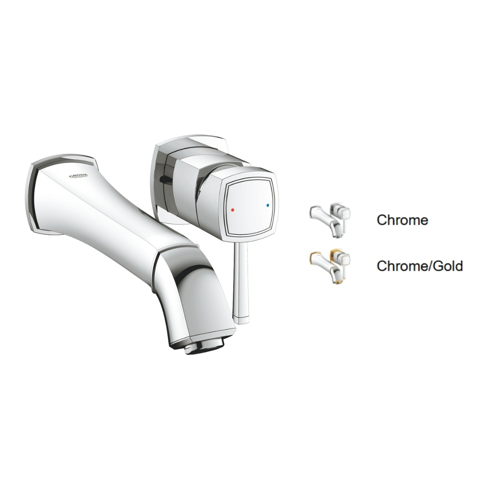 Vòi chậu nóng lạnh gắn tường 2 lỗ Grandera GROHE 19930000