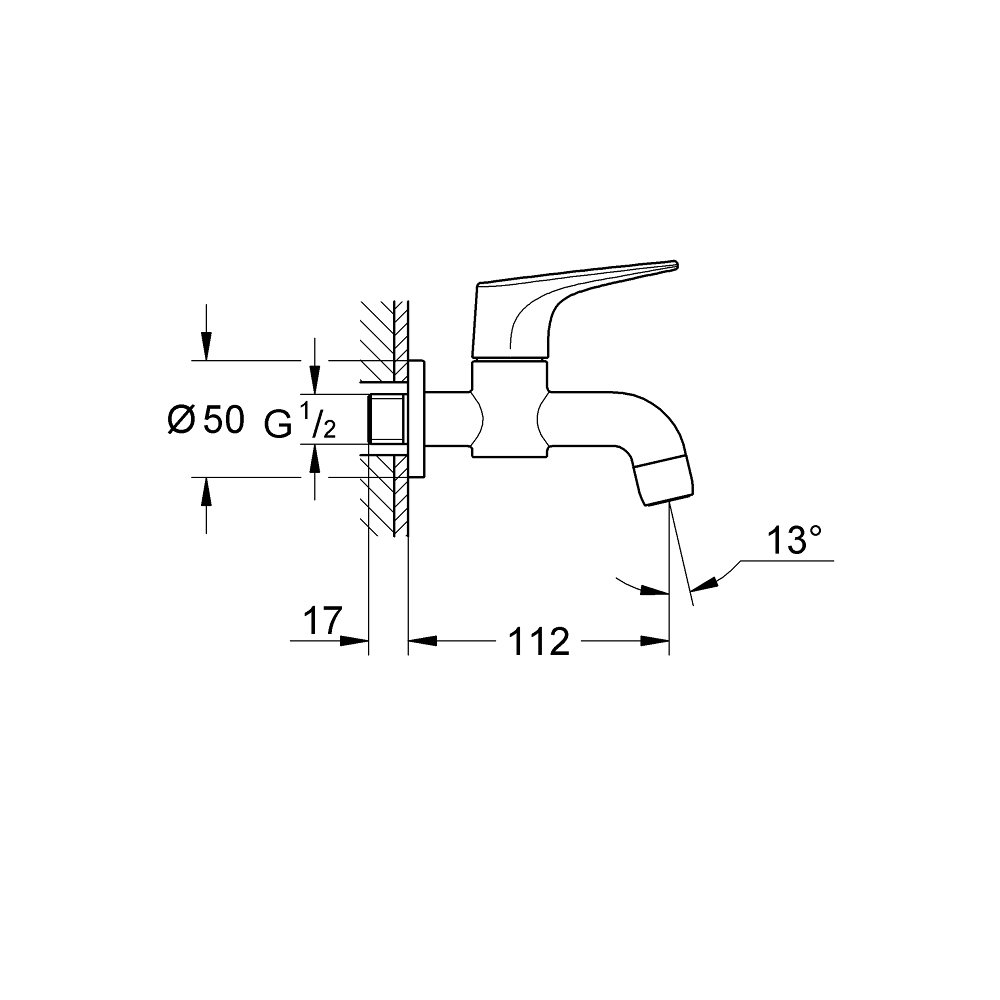 Vòi hồ gắn tường BauFlow GROHE 20235000