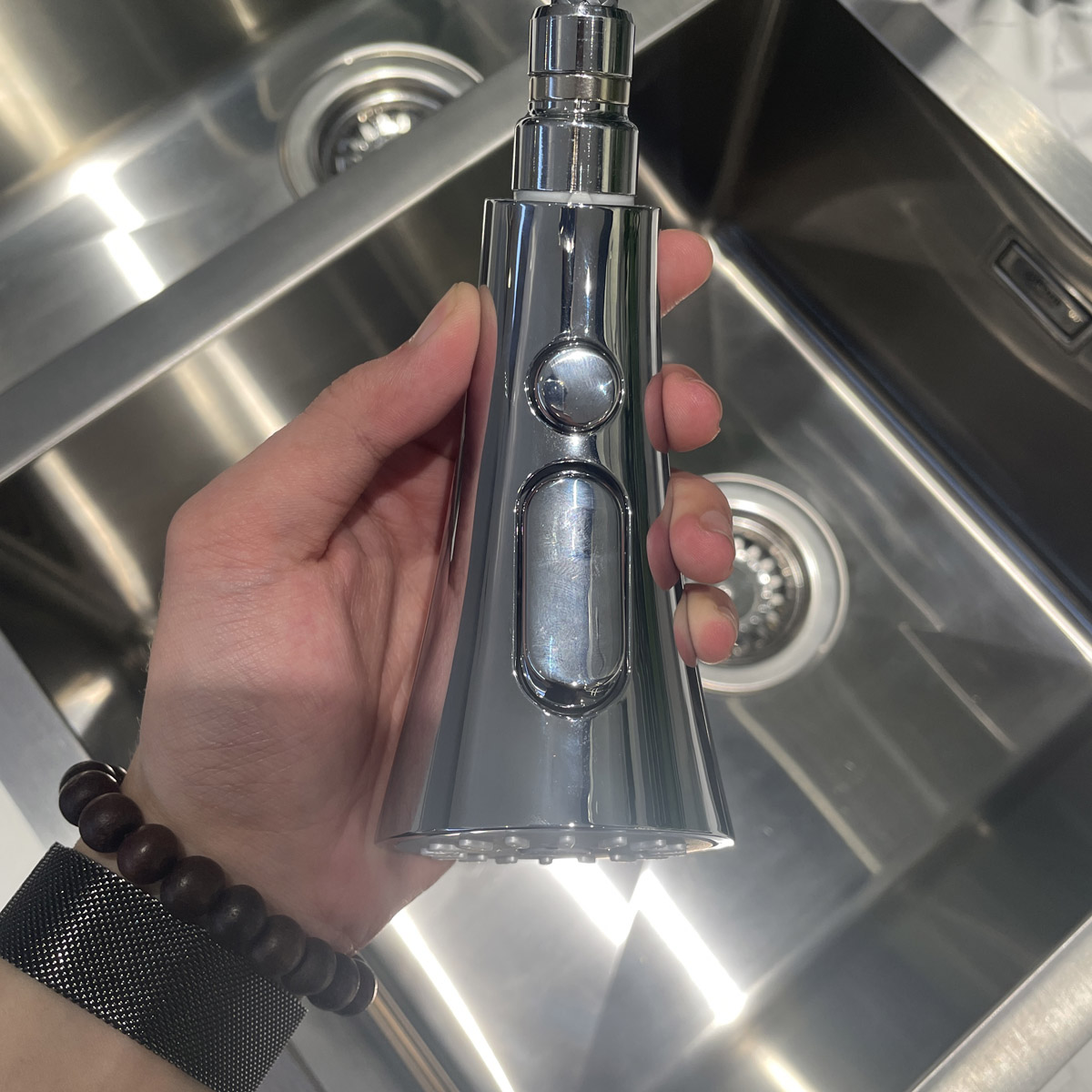 Vòi bếp cảm ứng dây rút nóng lạnh Zedra Touch GROHE 30219002