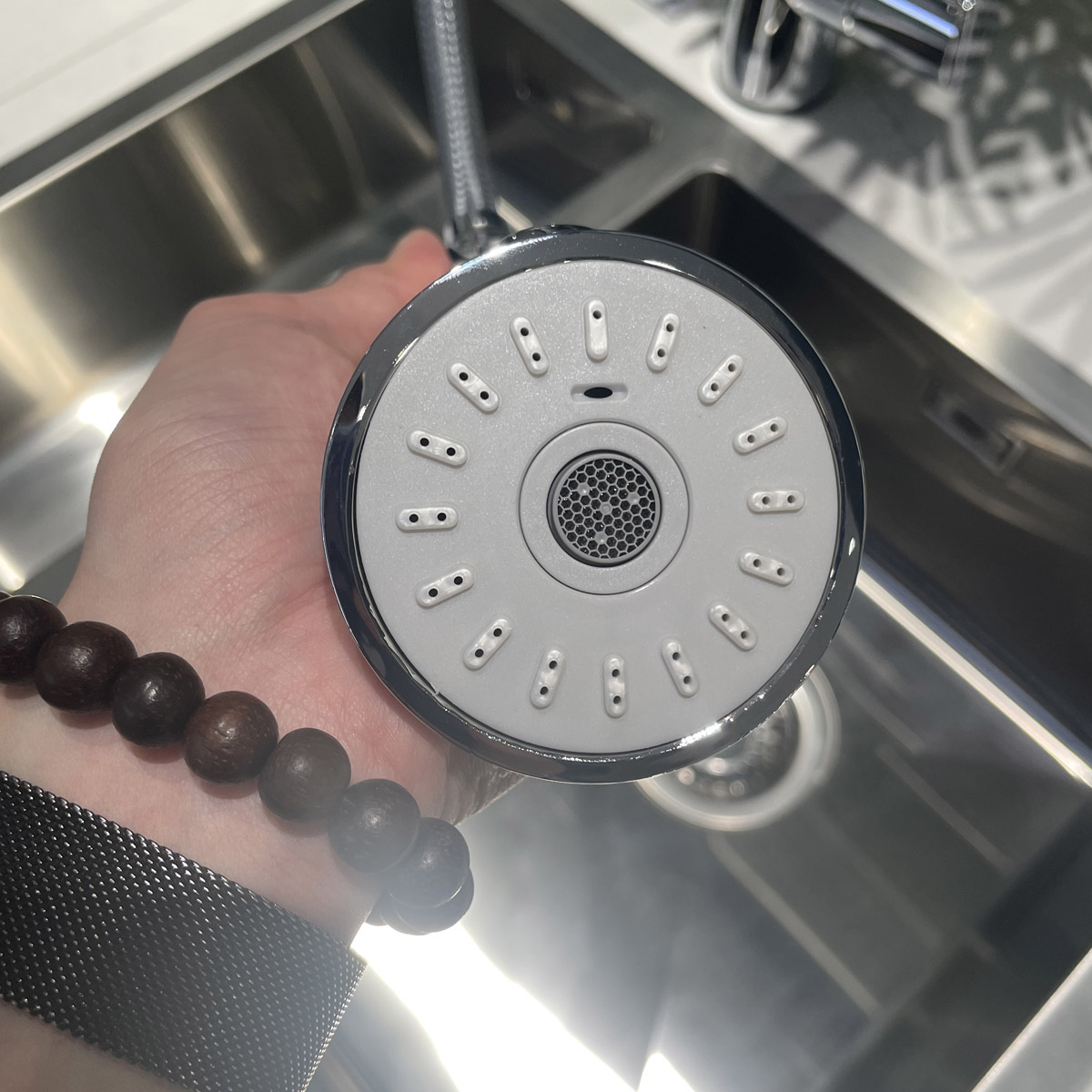 Vòi bếp cảm ứng dây rút nóng lạnh Zedra Touch GROHE 30219002