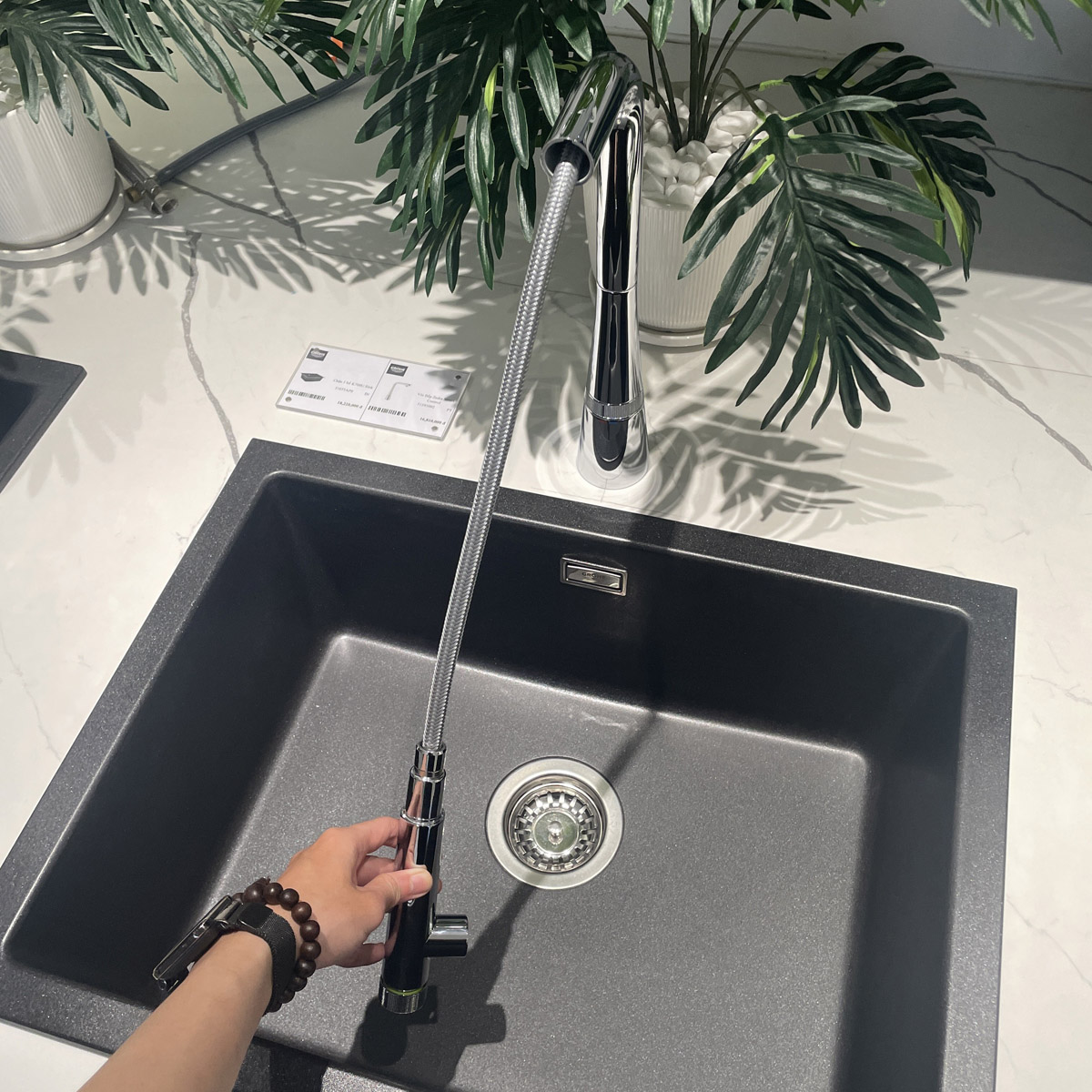 Vòi bếp dây rút nóng lạnh Zedra Smart Control GROHE 31593002