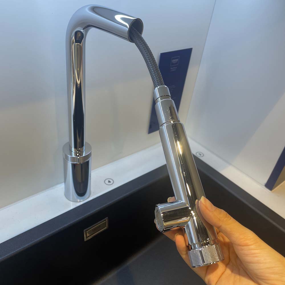 Vòi bếp dây rút nóng lạnh Minta SmartControl GROHE 31613000