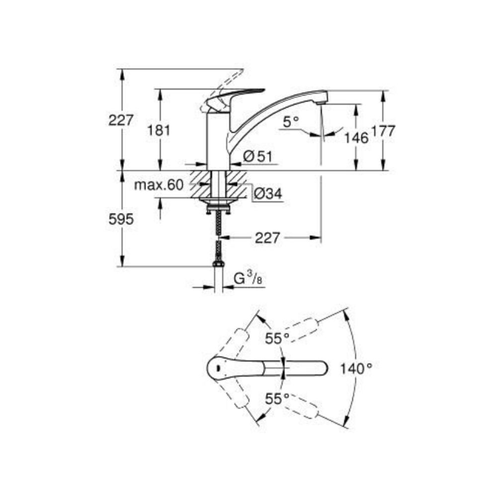 Vòi bếp Eurosmart GROHE 33281003