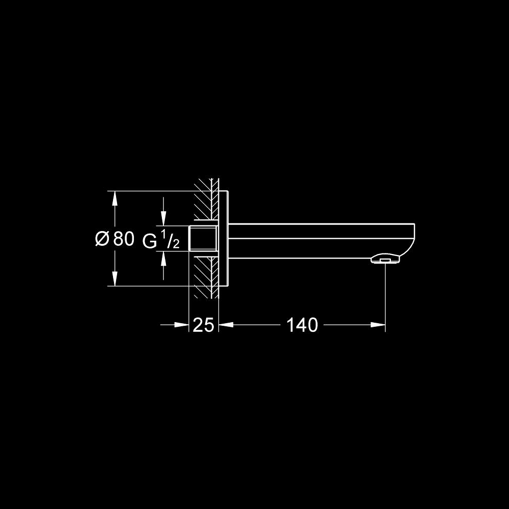 Vòi xả bồn âm tường Bau Cosmopolitan GROHE 13255000