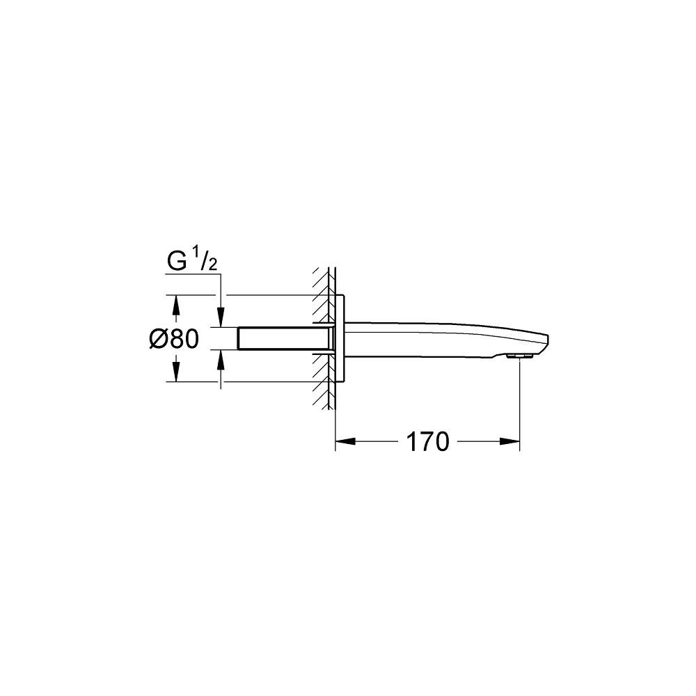 Vòi xả bồn âm tường Eurostyle Cosmopolitan GROHE 13276002
