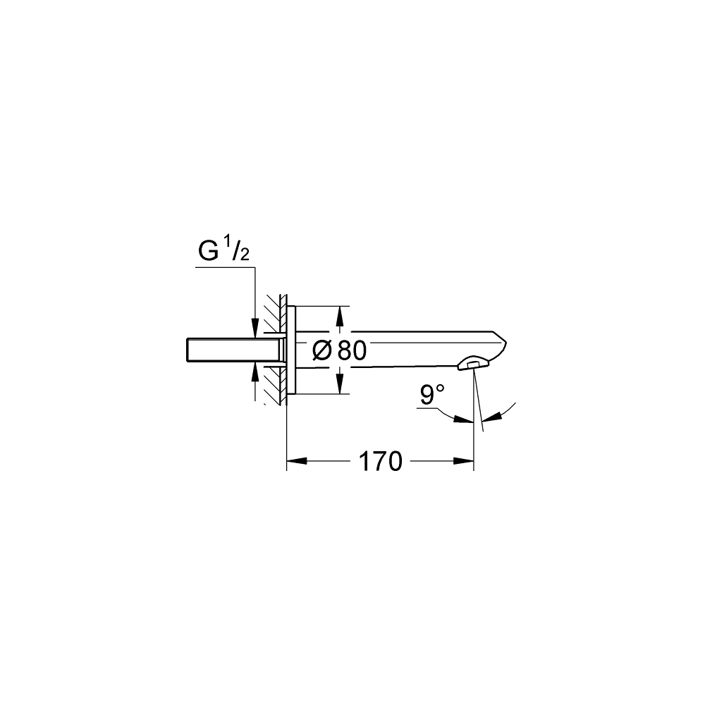 Vòi xả bồn âm tường Eurodisc Cosmopolitan GROHE 13278002