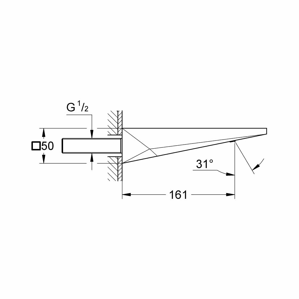 Vòi xả bồn âm tường Allure GROHE 13299000