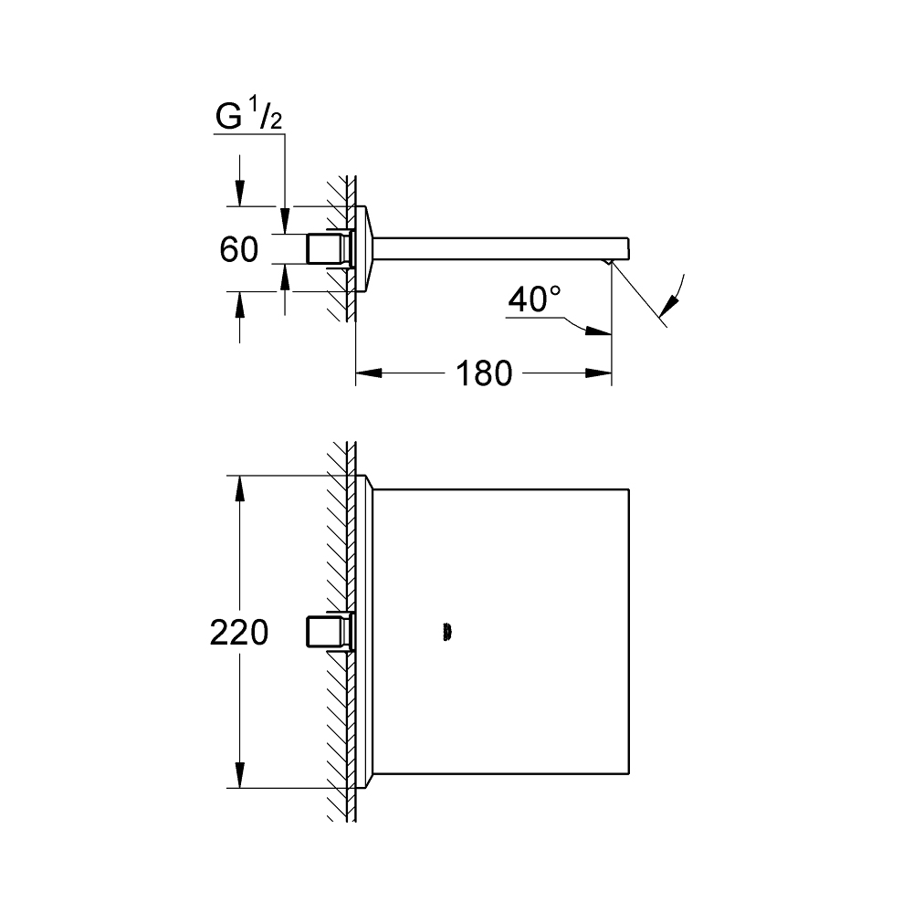 Vòi xả bồn âm tường Allure Brilliant GROHE 13319000