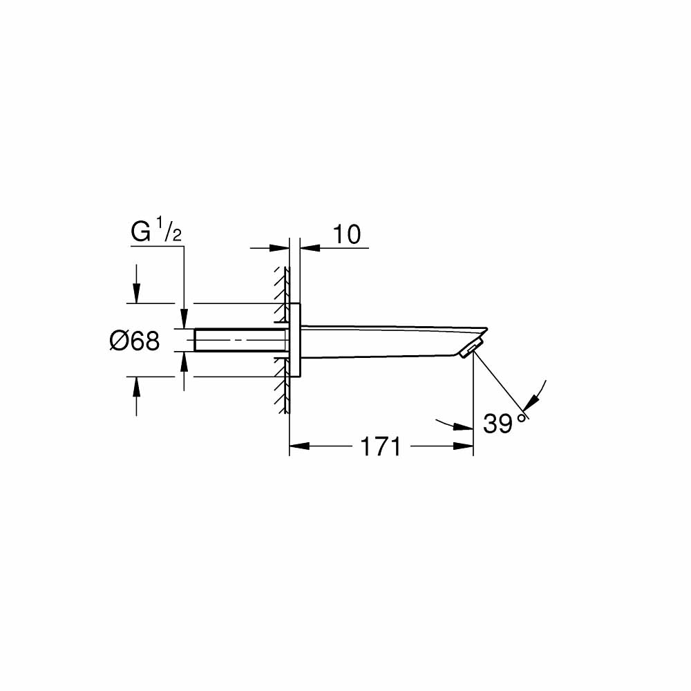 Vòi xả bồn âm tường Eurosmart GROHE 13448003