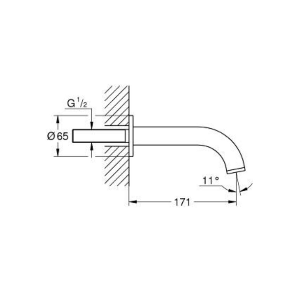 Vòi xả bồn âm tường GROHE 13487000