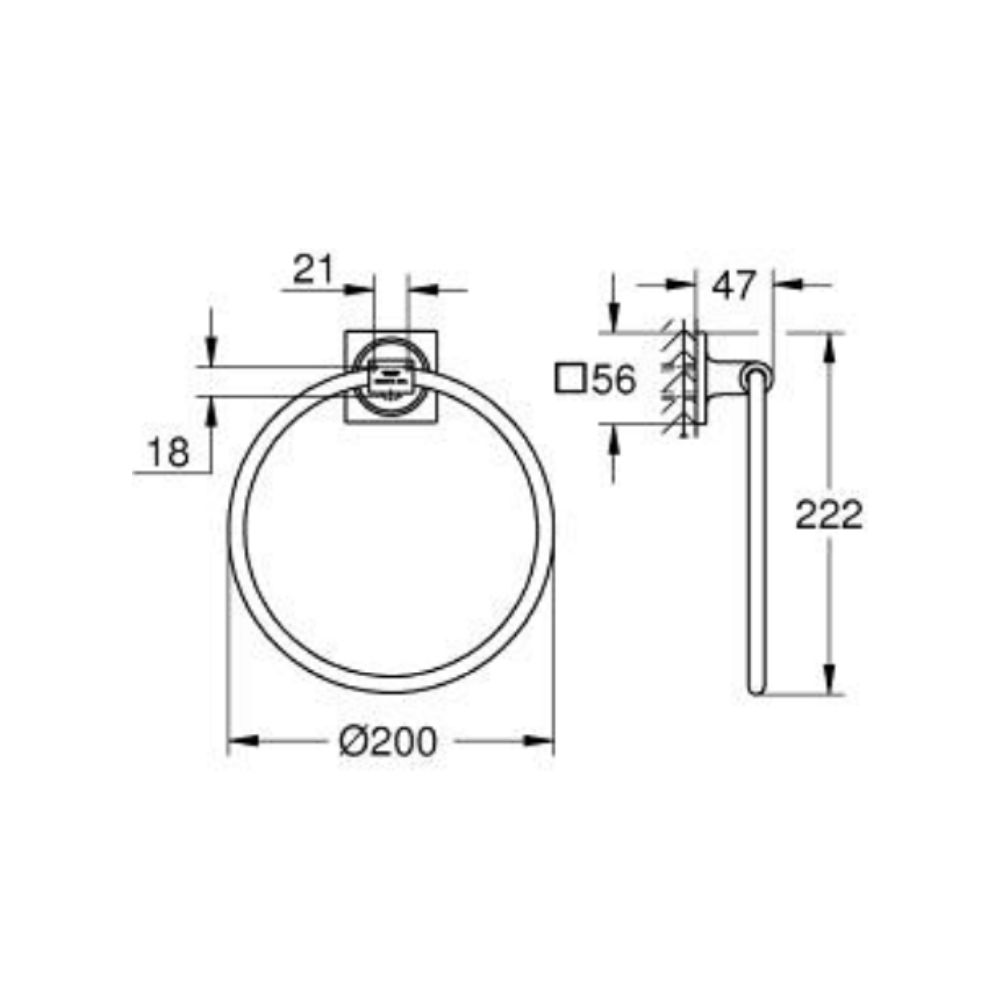 Vòng treo khăn Allure GROHE 40339DA1