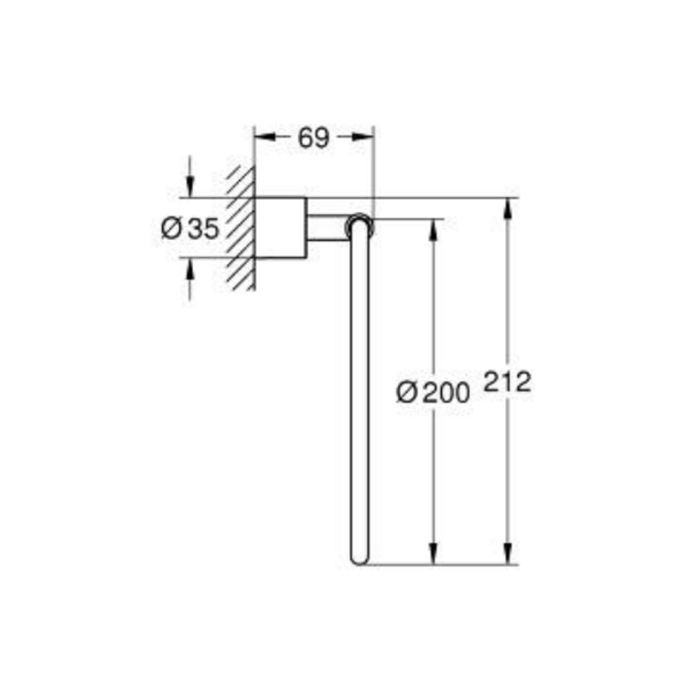Vòng treo khăn Atrio GROHE 40887000