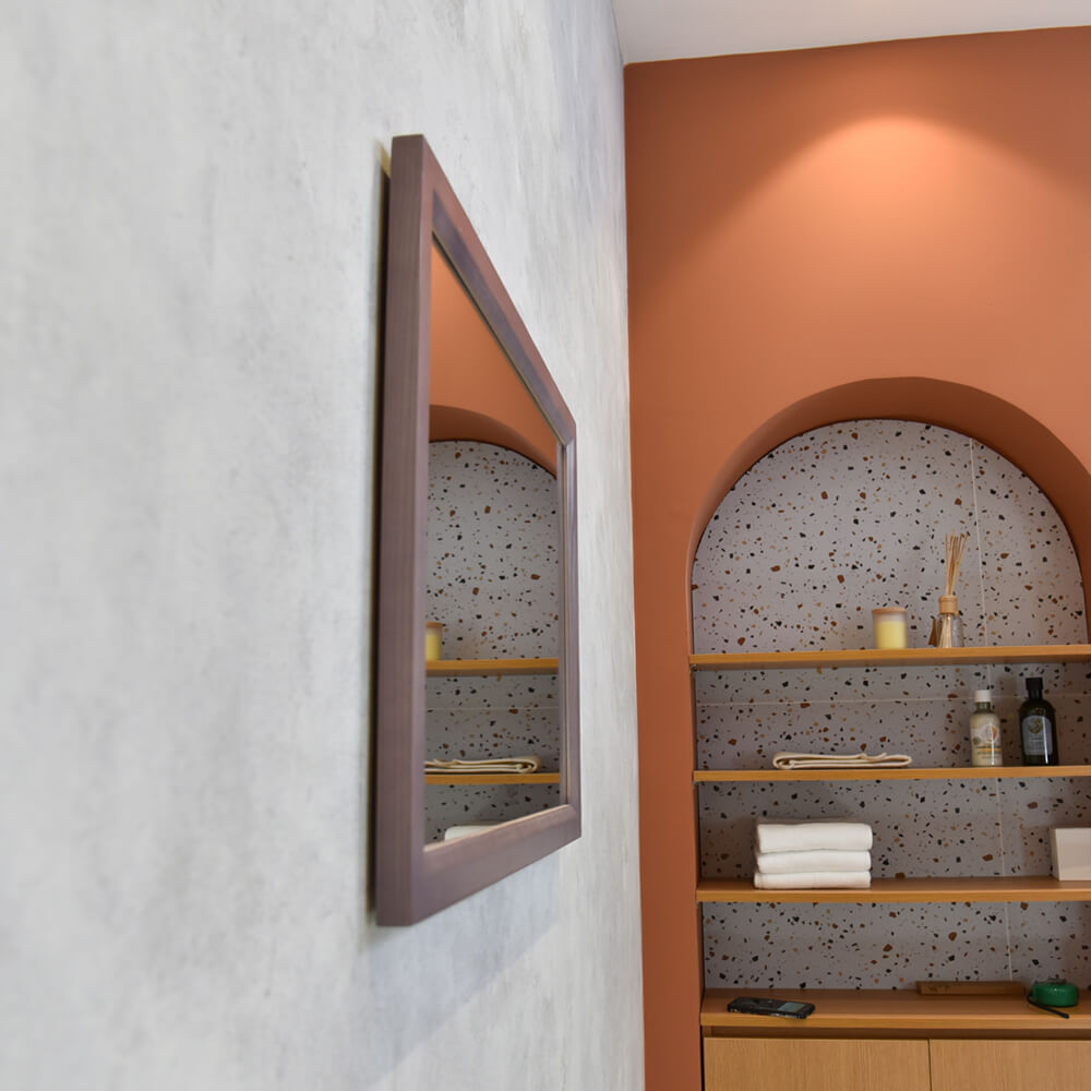 Gương khung gỗ thông sơn màu môn M.A.D (Mộc Anh Đào)