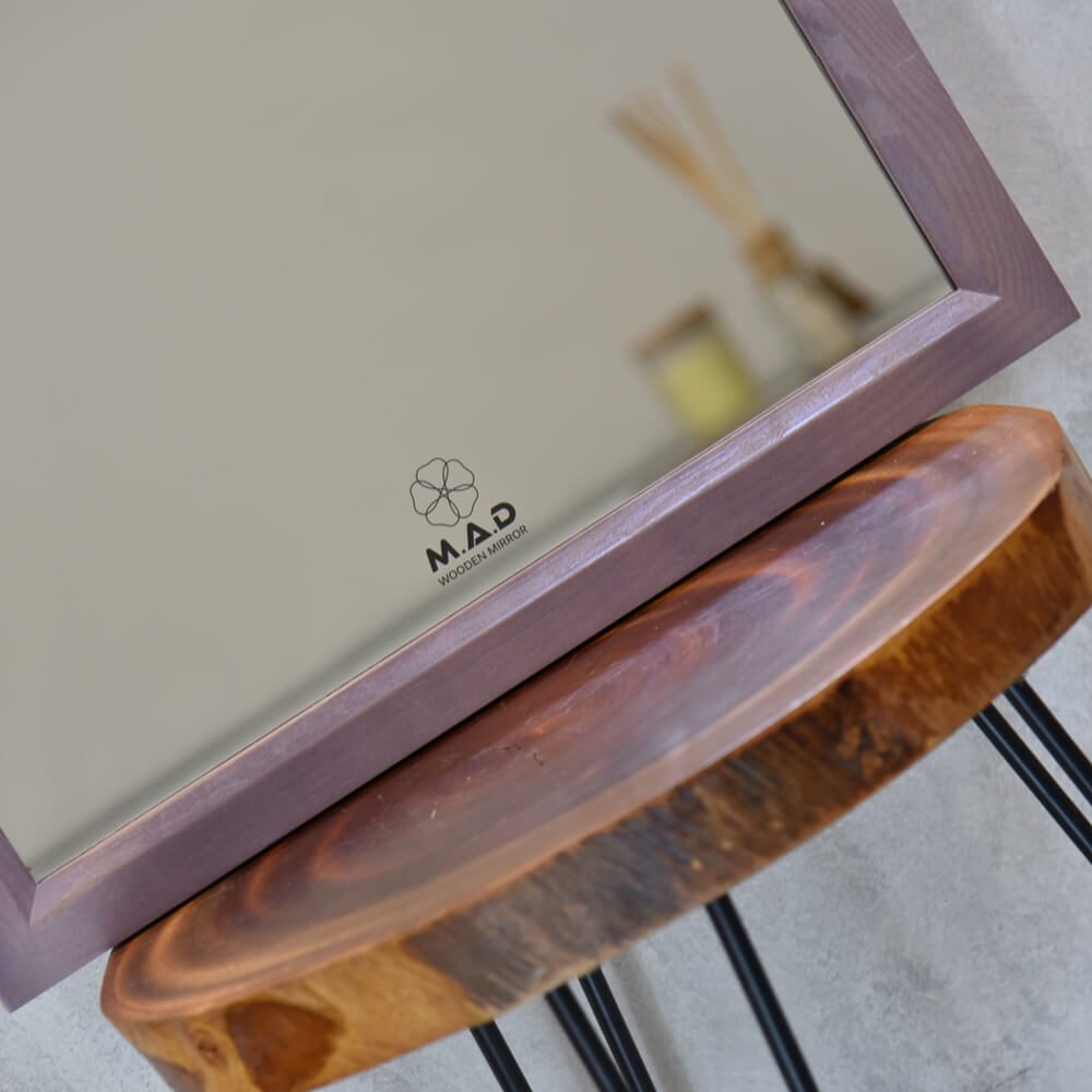 Gương khung gỗ thông sơn màu môn M.A.D (Mộc Anh Đào)
