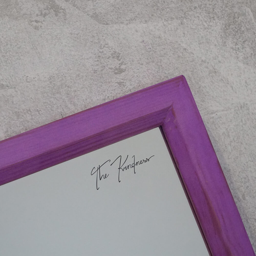 Gương khung gỗ thông sơn tím M.A.D (Mộc Anh Đào)