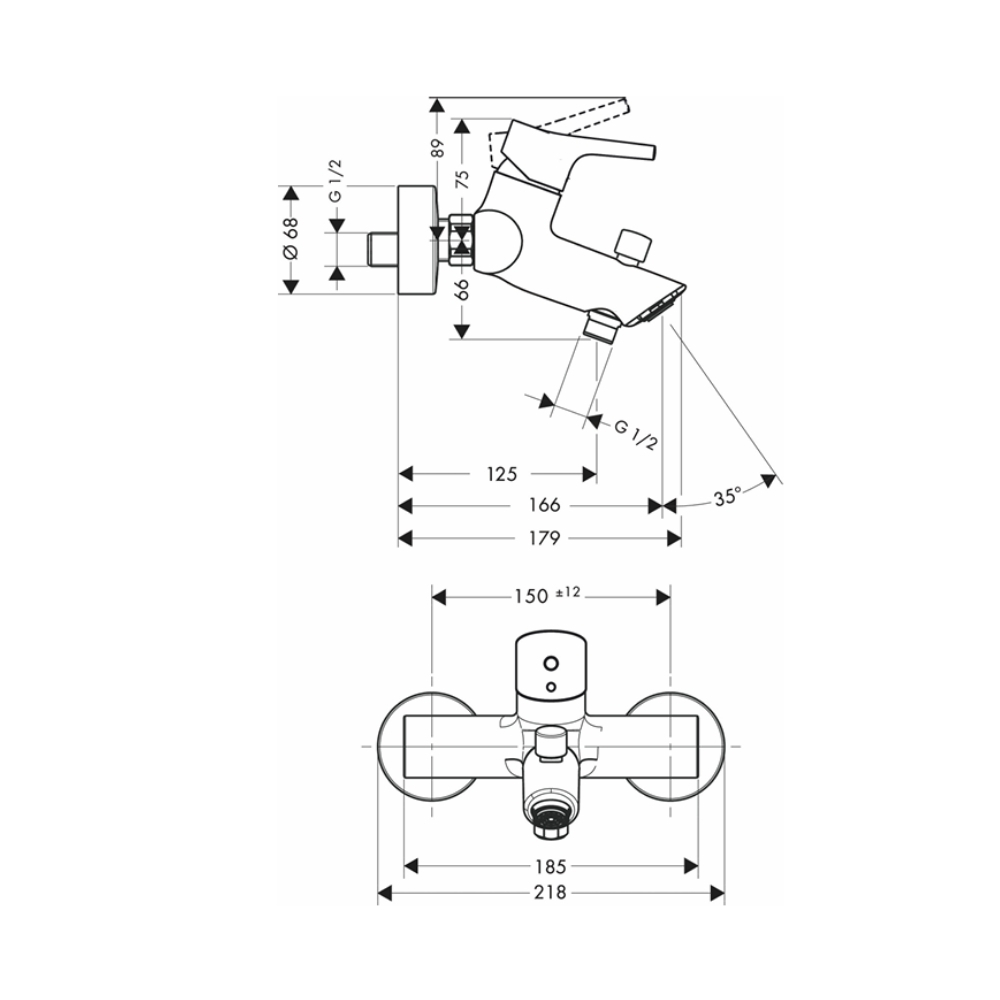 Củ sen tắm nóng lạnh Talis S Hansgrohe 72400000