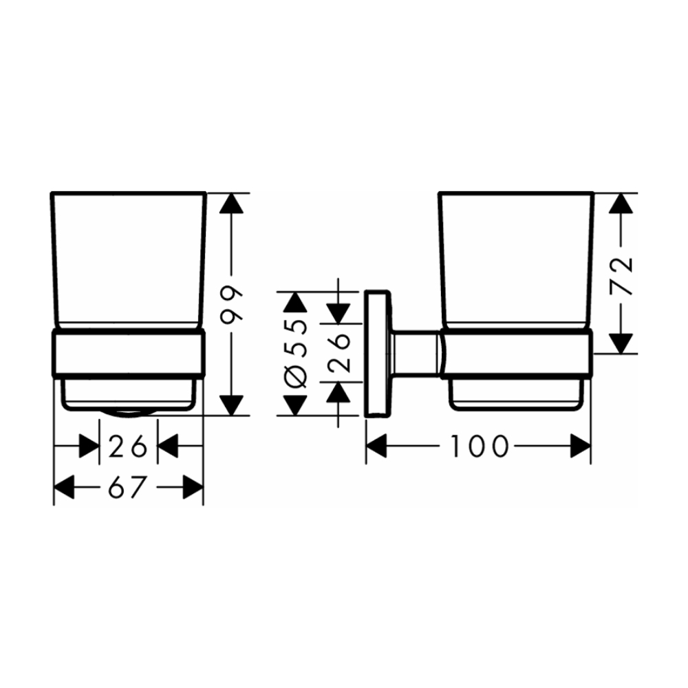 Kệ đựng ly Logis Universal Hansgrohe 41718000