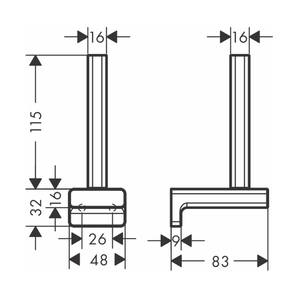 Lô giấy vệ sinh đứng AddStoris Hansgrohe 41756007