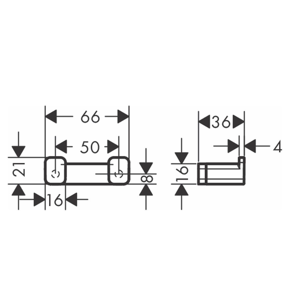 Móc áo đôi AddStoris Hansgrohe 41755007