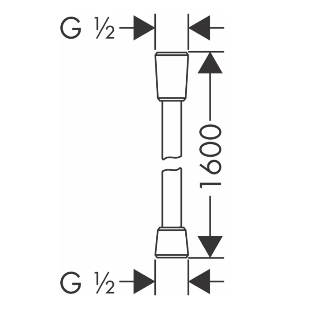 Dây sen HG Isiflex'B 1m6 HansGROHE 28276000