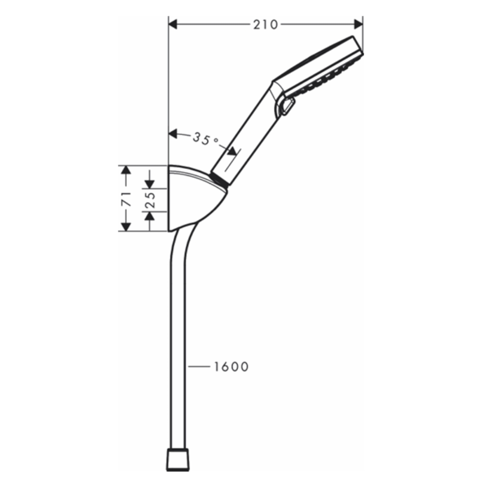 Tay sen tắm HG Vernis Blend Hansgrohe 26273007 (2 chế độ)