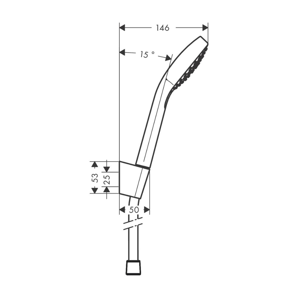 Tay sen tắm Croma Select E Hansgrohe 26413400 (3 chế độ)