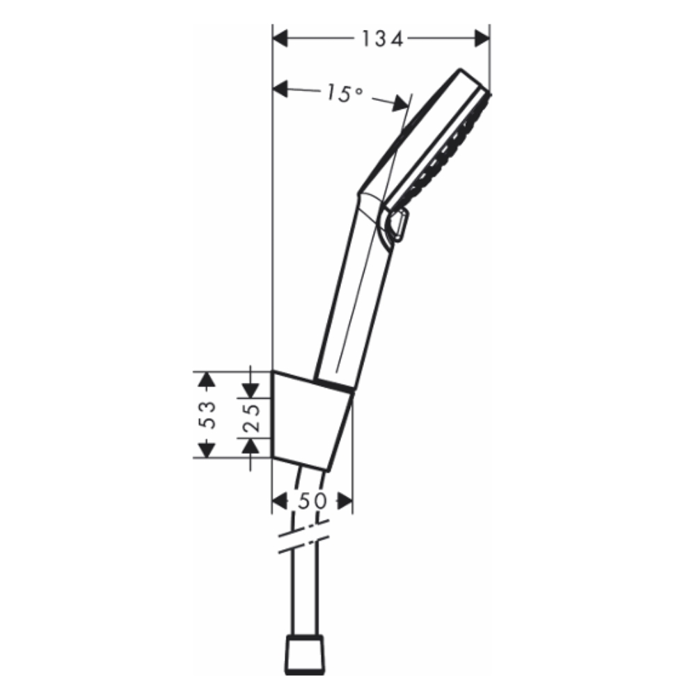 Tay sen tắm HG Crometta Vario Porter Hansgrohe 26691400 (2 chế độ)