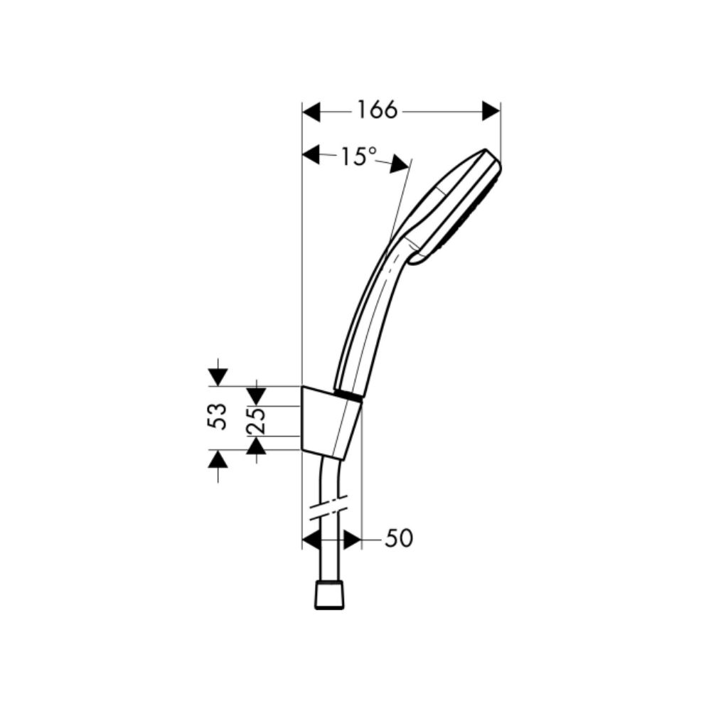 Tay sen tắm Hansgrohe 27595000HG Croma 100 (3 chế độ)