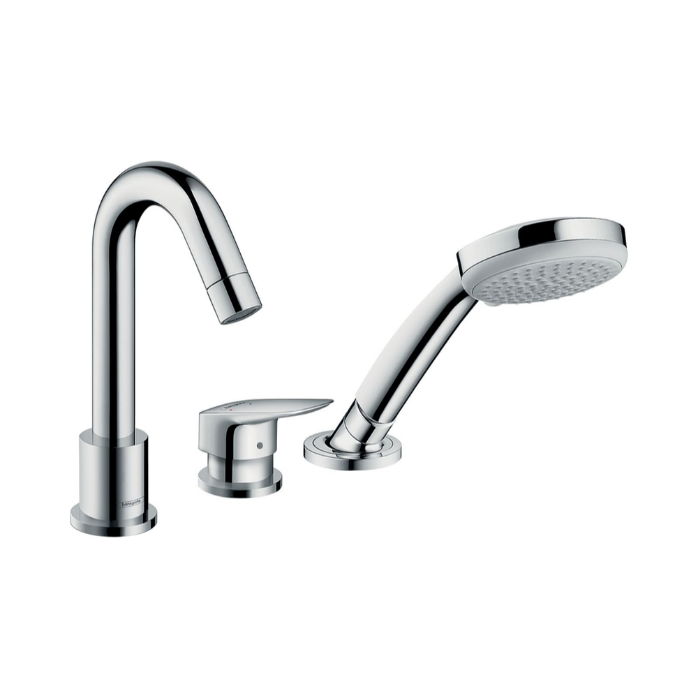 Vòi bồn tắm nóng lạnh 3 lỗ có tay sen Hansgrohe 71310000