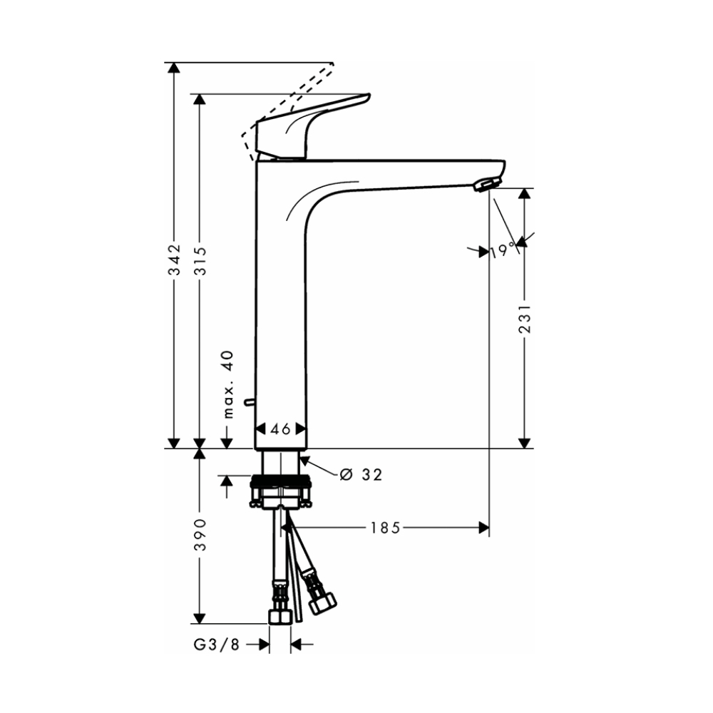 Vòi lavabo nóng lạnh Focus 230 Hansgrohe 31531000
