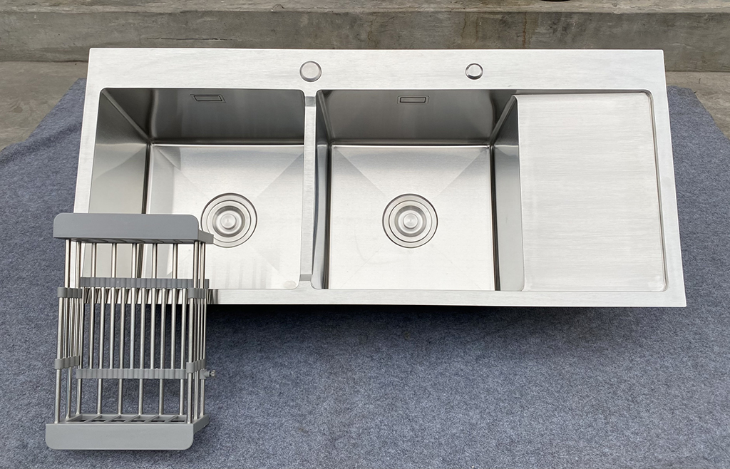 Chậu chén 2 hố cánh phải 100x45 cm HITA HD10045