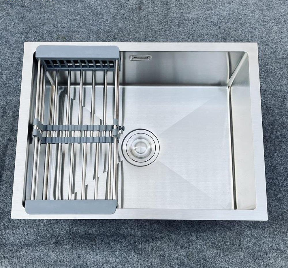 Chậu chén 1 hố âm bàn inox 304 60x45 cm HITA HD6045A-304