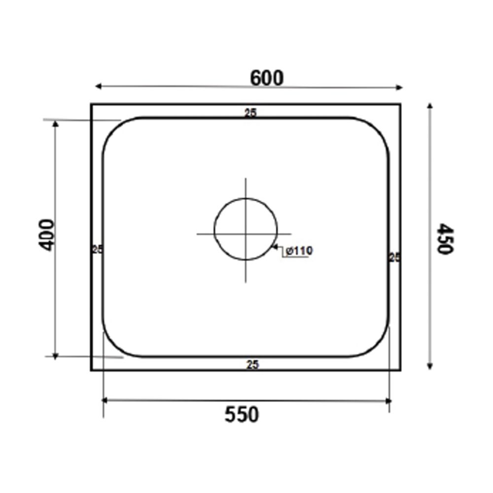 Chậu chén 1 hố phủ nano đen 60x45 cm HITA HD6045NDAB
