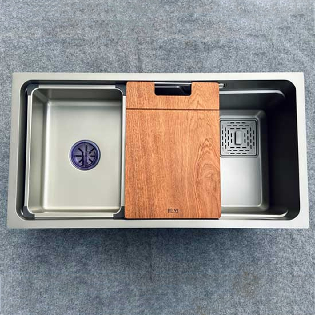 Chậu chén 1 hố inox 304 phủ nano 75x40 cm HITA HD7540NB-304