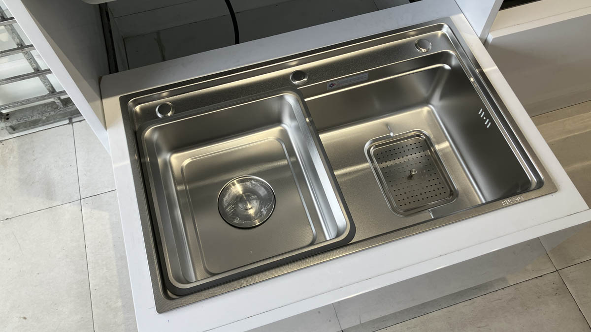 Chậu chén 1 hố inox 304 75x46 cm bậc thang HITA HD7546BTN-304