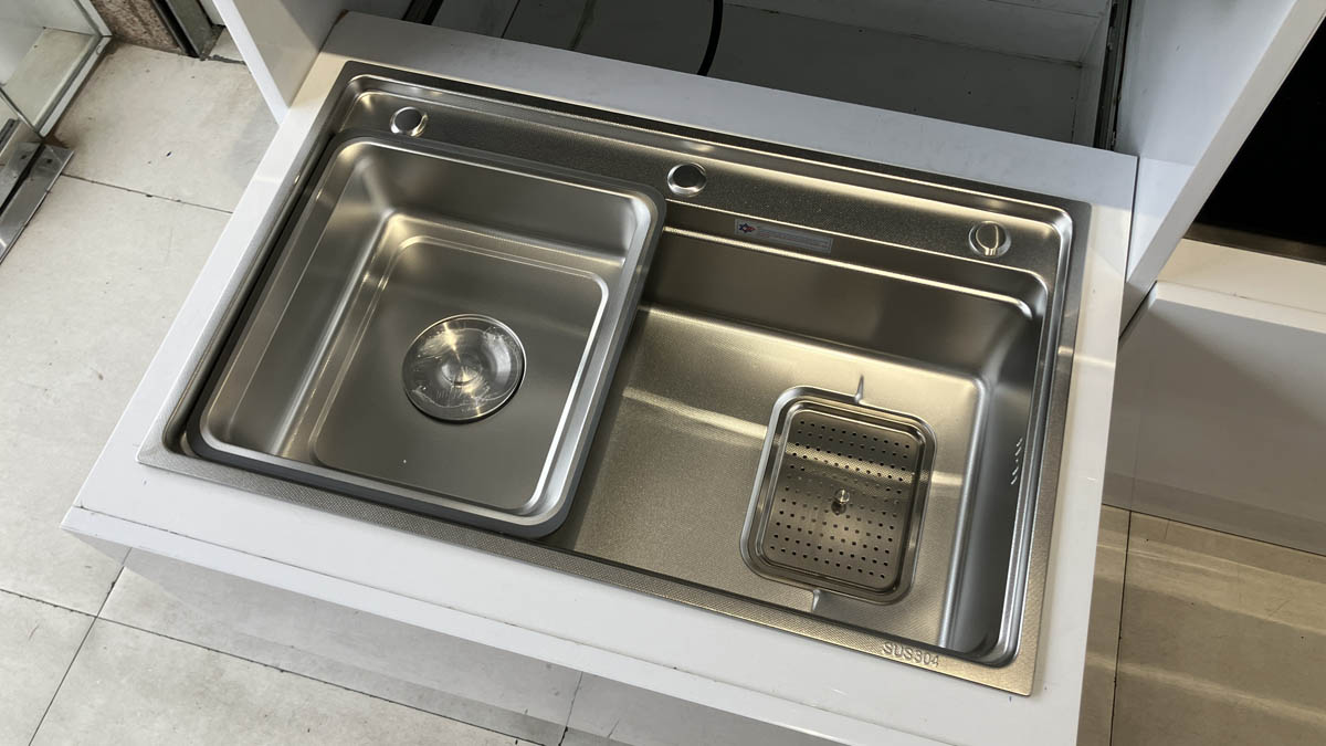 Chậu chén 1 hố inox 304 75x46 cm bậc thang HITA HD7546BTN-304