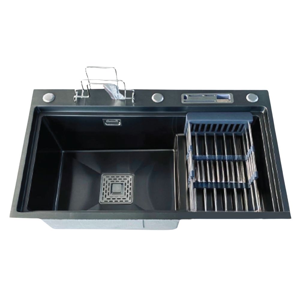 Chậu chén 1 hố phủ nano đen 78x46 cm HITA HD7846NDB