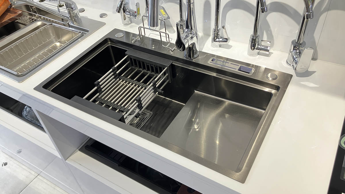 Chậu chén 1 hố phủ nano đen 78x46 cm HITA HD7846NDB