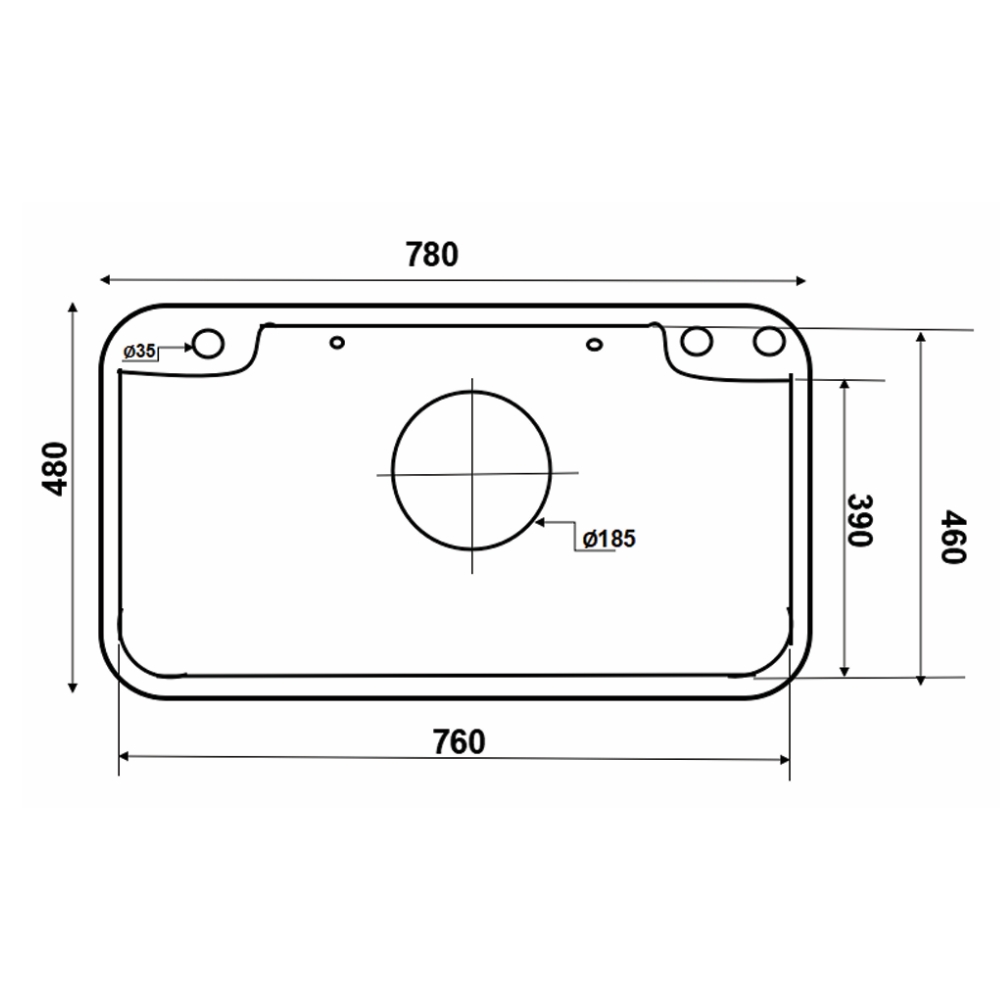 Chậu rửa chén 1 hố inox 304 78x48 cm HITA HD7848N-304