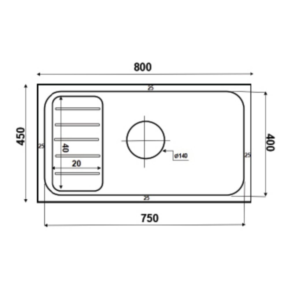 Chậu chén 1 hố inox 304 phủ nano xám 80x45 cm HITA HD8045NDAB-304