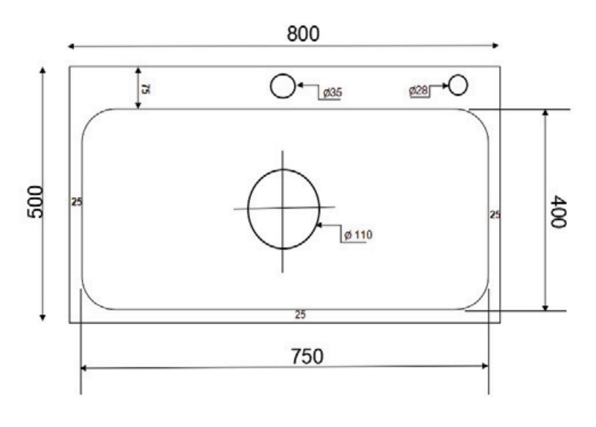 Chậu chén 1 hố inox 304 80x50 cm HITA HD8050-304