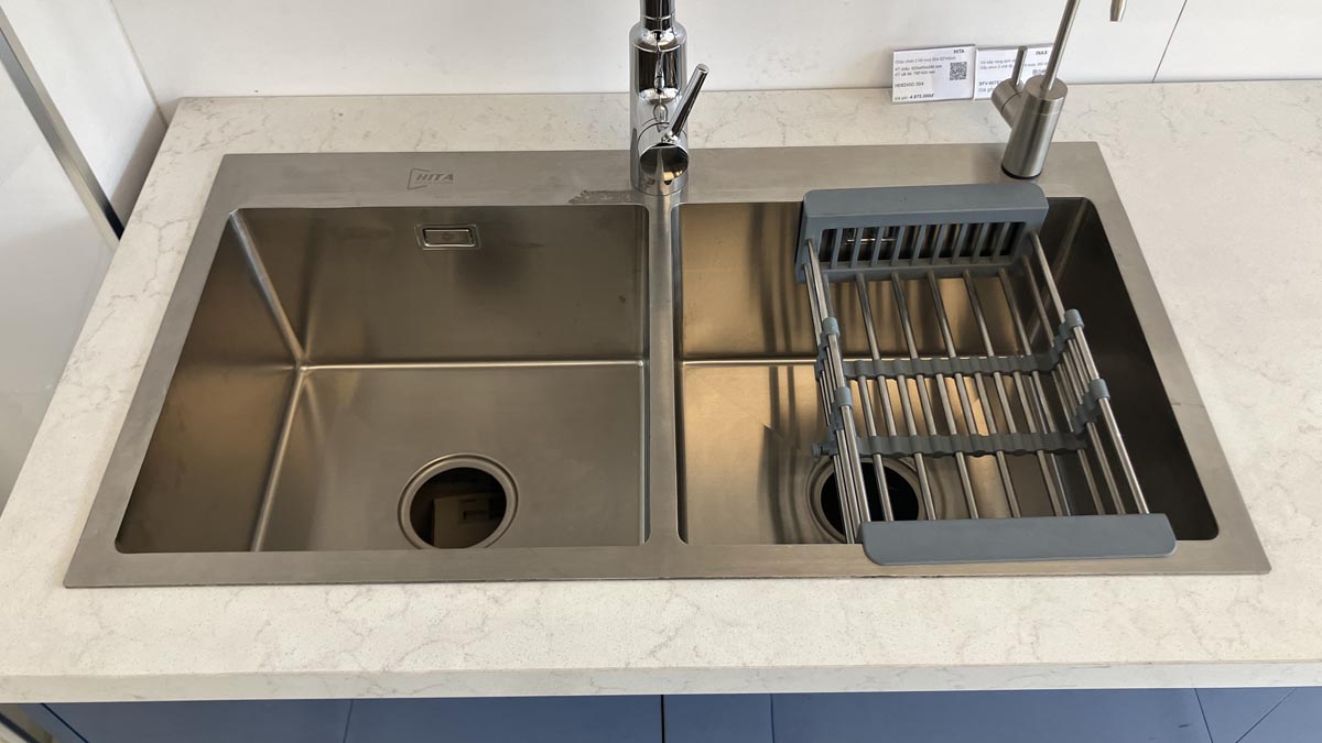 Chậu chén 2 hố inox 304 82x45 cm HITA HD8245C-304