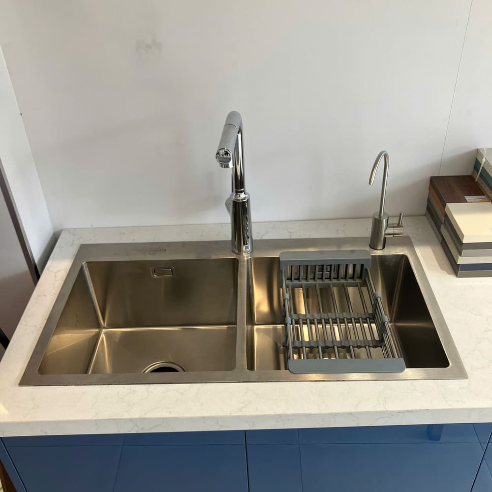 Chậu chén 2 hố 82x45 cm HITA HD8245C