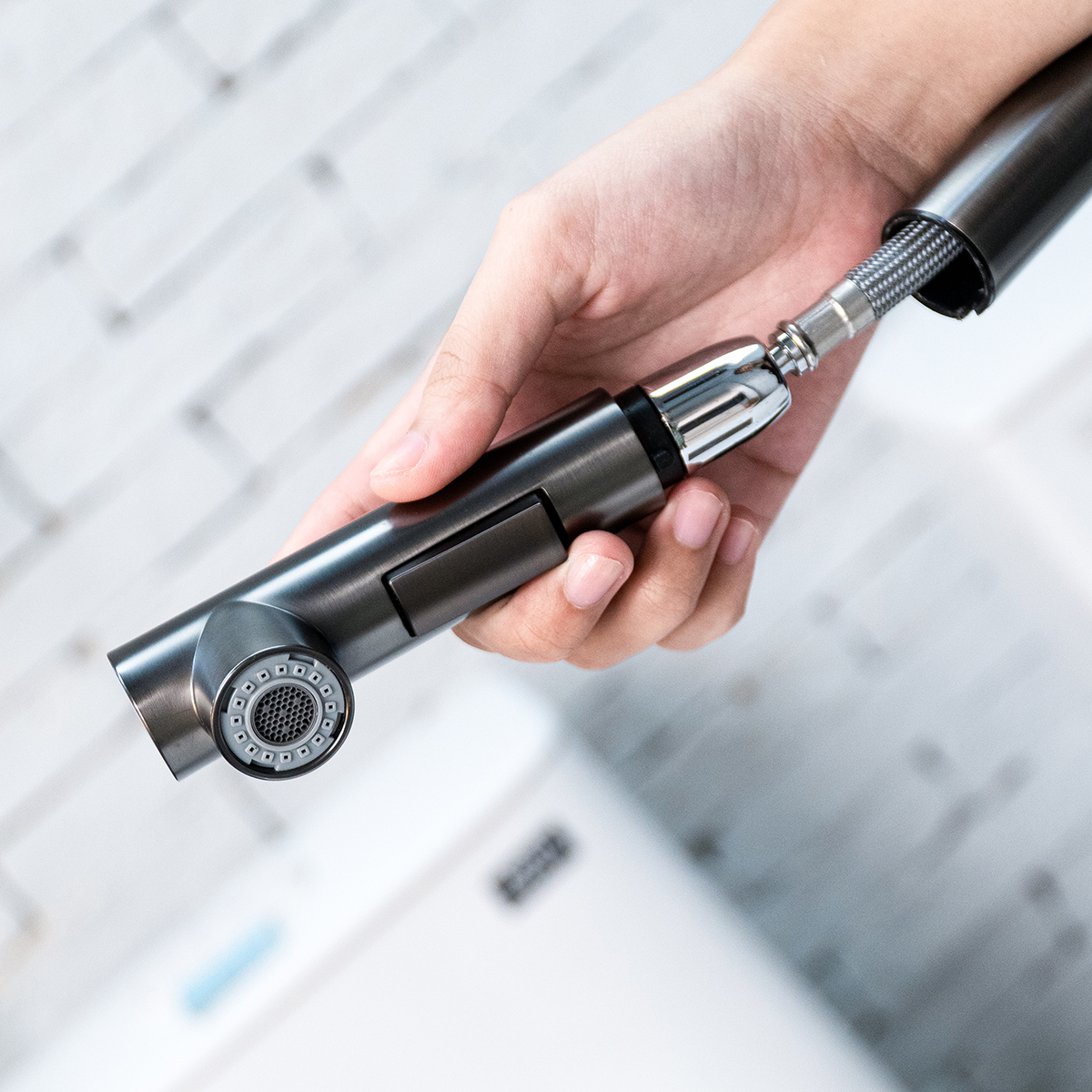 Vòi bếp nóng lạnh dây rút HITA HKS8612